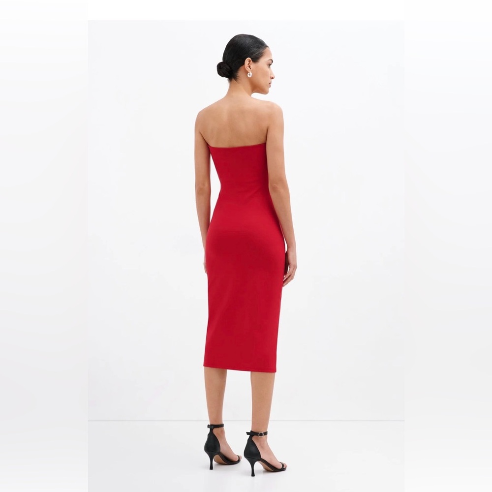 Marcella Red Strapless Dress